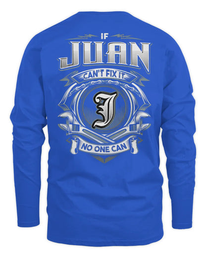 JUAN AP81-K4-626 - Personalized Ahmed Quote Apparel “If Ahmed Can't Fix It, No One Can” - Men's Long Sleeved T-Shirt - Royal