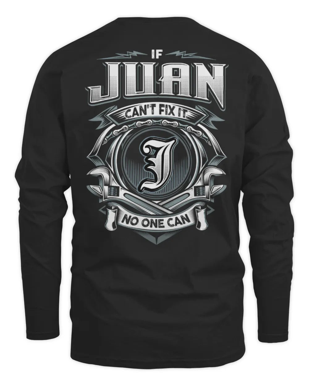 JUAN AP81-K4-626 - Personalized Ahmed Quote Apparel “If Ahmed Can't Fix It, No One Can” - Men's Long Sleeved T-Shirt - Black