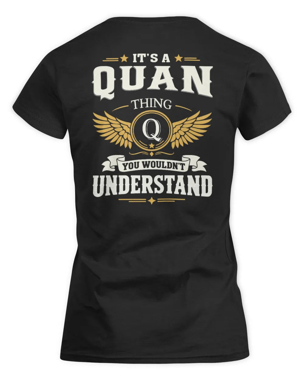 QUAN KT06-M008 It’s a [NAME] Thing – You Wouldn’t Understand | Personalized Vintage T-Shirt - Women's Standard T-Shirt - Black