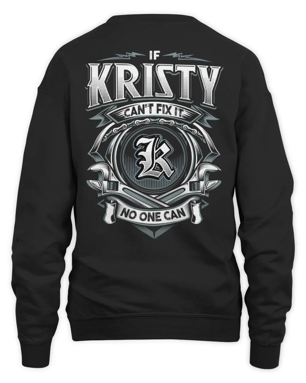 KRISTY AP81-K4-626 - Personalized Ahmed Quote Apparel “If Ahmed Can't Fix It, No One Can” - Unisex Sweatshirt - Black