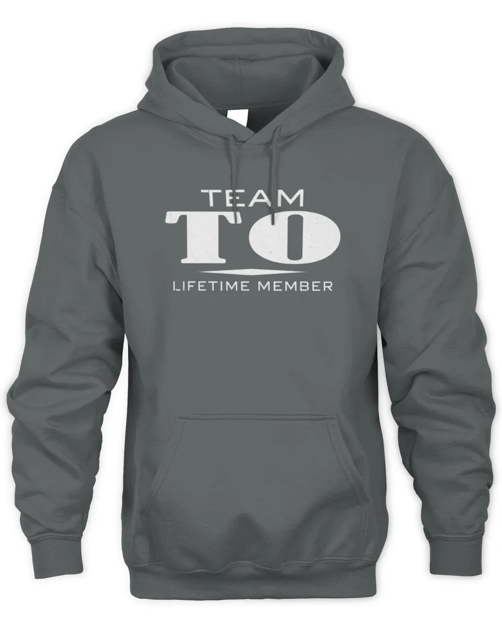 TO BL62-K4-128 - Personalized “Team NAME Lifetime Member” - Unisex Hoodie - Charcoal