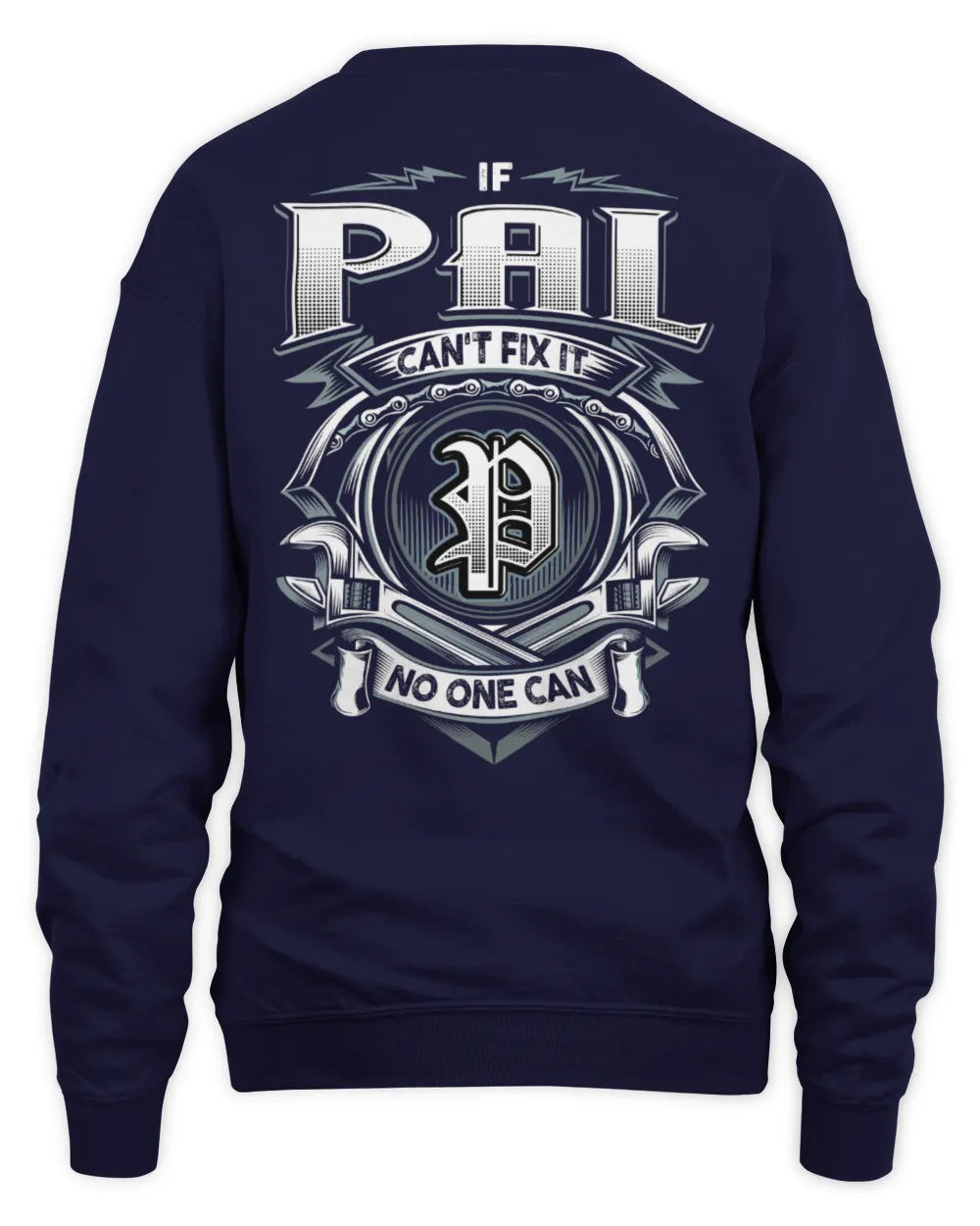 PAL AP81-K4-626 - Personalized Ahmed Quote Apparel “If Ahmed Can't Fix It, No One Can” - Unisex Sweatshirt - Navy