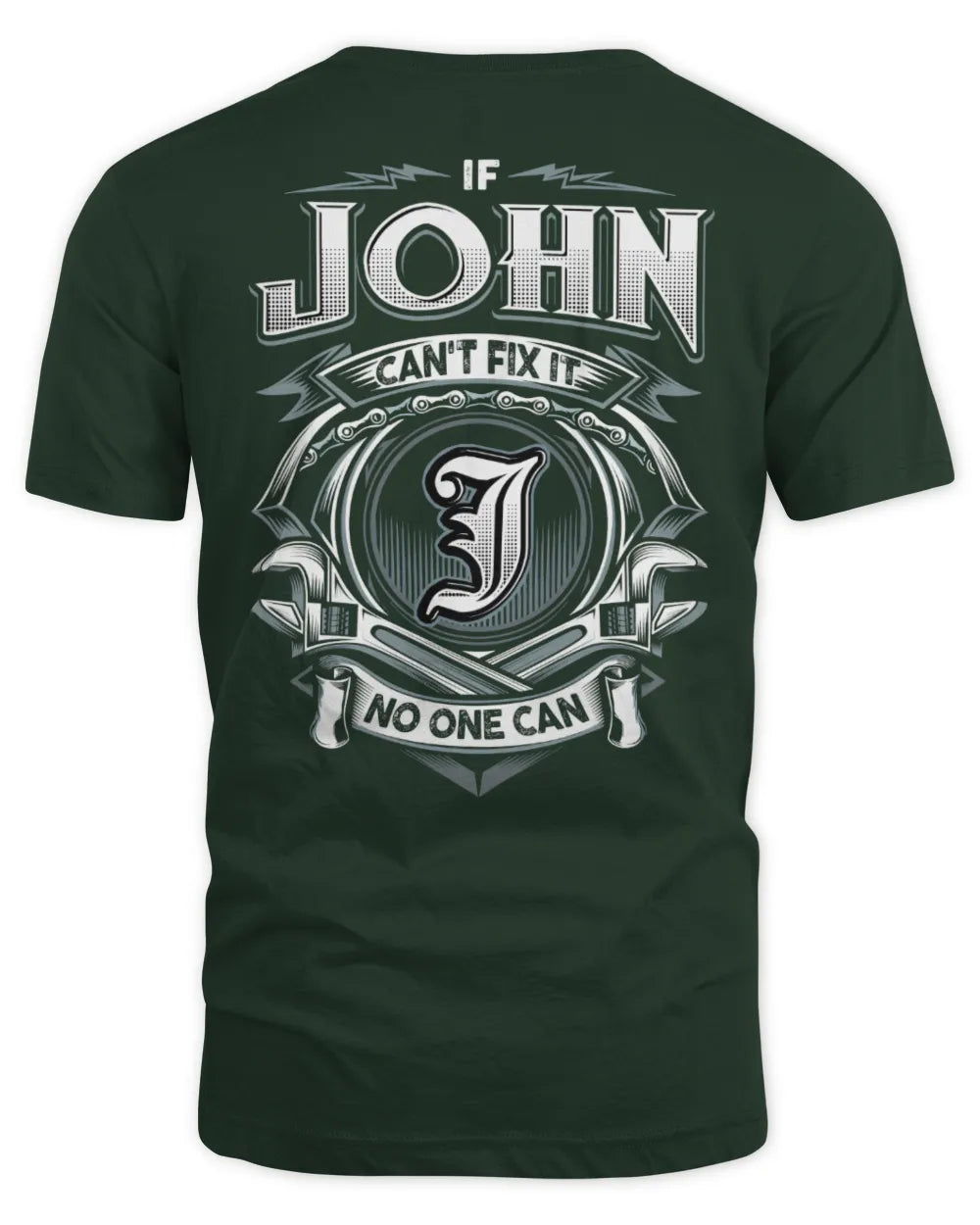 JOHN AP81-K4-626 - Personalized Ahmed Quote Apparel “If Ahmed Can't Fix It, No One Can” - Unisex Standard T-Shirt - Forest Green