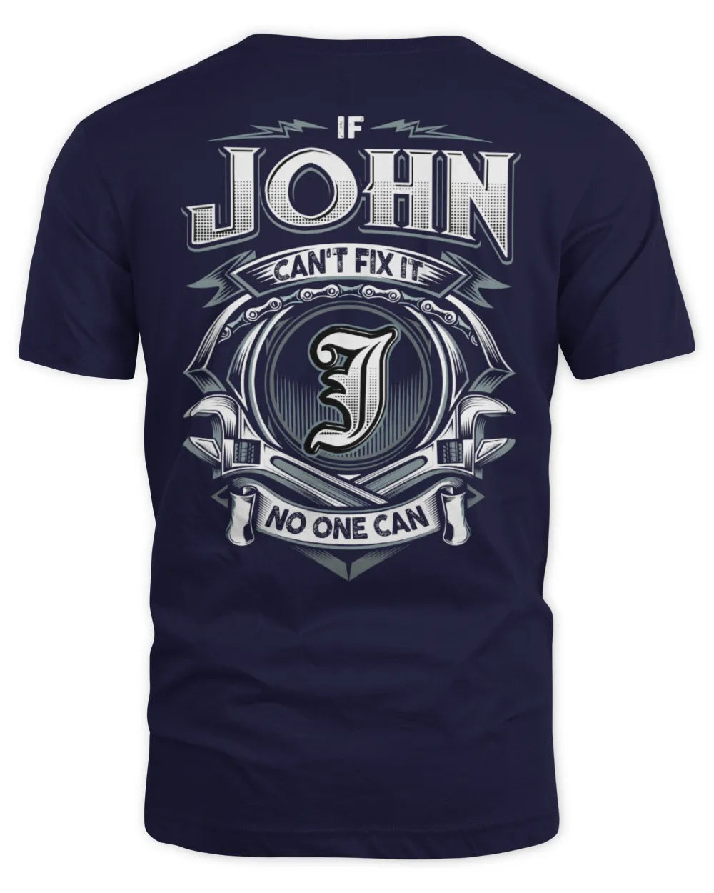 JOHN AP81-K4-626 - Personalized Ahmed Quote Apparel “If Ahmed Can't Fix It, No One Can” - Unisex Standard T-Shirt - Navy