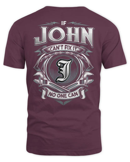 JOHN AP81-K4-626 - Personalized Ahmed Quote Apparel “If Ahmed Can't Fix It, No One Can” - Unisex Standard T-Shirt - Maroon