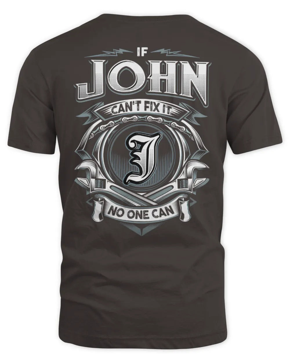 JOHN AP81-K4-626 - Personalized Ahmed Quote Apparel “If Ahmed Can't Fix It, No One Can” - Unisex Standard T-Shirt - Dark Chocolate