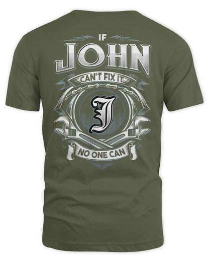 JOHN AP81-K4-626 - Personalized Ahmed Quote Apparel “If Ahmed Can't Fix It, No One Can” - Unisex Standard T-Shirt - Military Green
