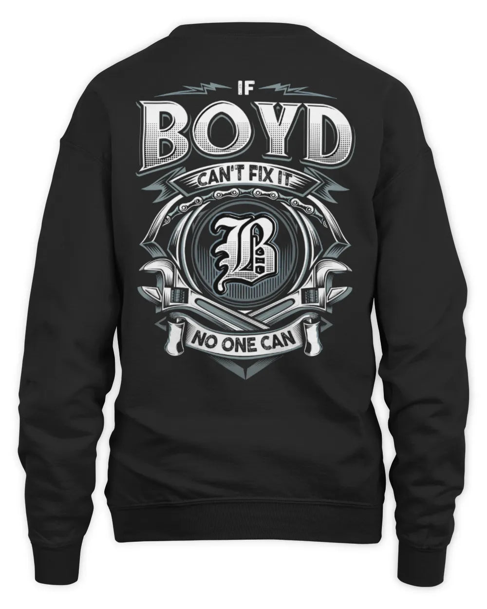 BOYD AP81-K4-626 - Personalized Ahmed Quote Apparel “If Ahmed Can't Fix It, No One Can” - Unisex Sweatshirt - Black