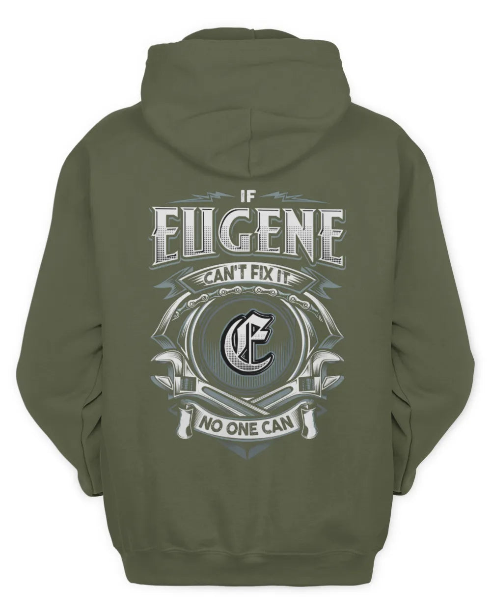 EUGENE AP81-K4-626 - Personalized Ahmed Quote Apparel “If Ahmed Can't Fix It, No One Can” - Unisex Hoodie - Military Green