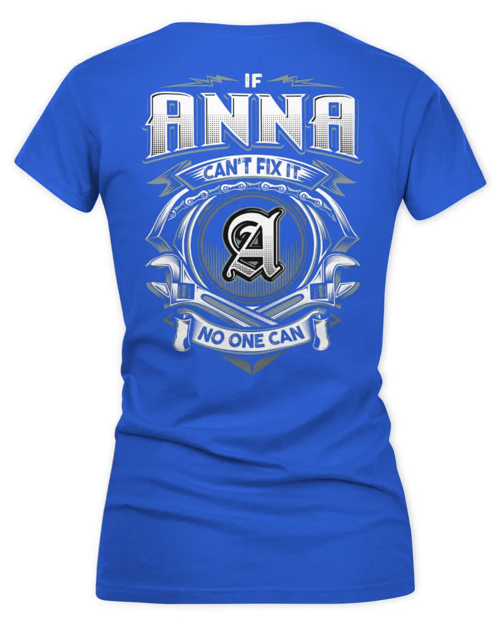 ANNA AP81-K4-626 - Personalized Ahmed Quote Apparel “If Ahmed Can't Fix It, No One Can” - Women's V-Neck T-Shirt - Royal
