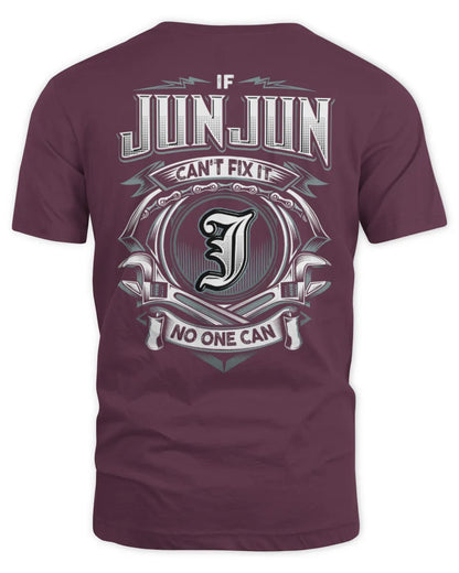 JUNJUN AP81-K4-626 - Personalized Ahmed Quote Apparel “If Ahmed Can't Fix It, No One Can” - Unisex Standard T-Shirt - Maroon