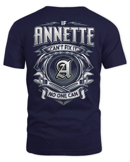 ANNETTE AP81-K4-626 - Personalized Ahmed Quote Apparel “If Ahmed Can't Fix It, No One Can” - Unisex Standard T-Shirt - Navy