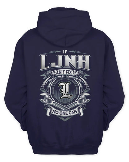 LJNH AP81-K4-626 - Personalized Ahmed Quote Apparel “If Ahmed Can't Fix It, No One Can” - Unisex Hoodie - Navy