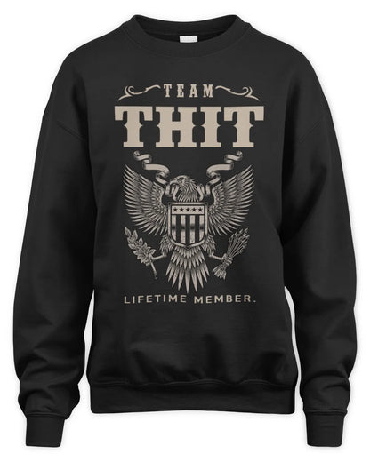 THIT TP06-K82 – Personalized Classic Style Apparel “Team NAME Lifetime Member” - Unisex Sweatshirt - Black