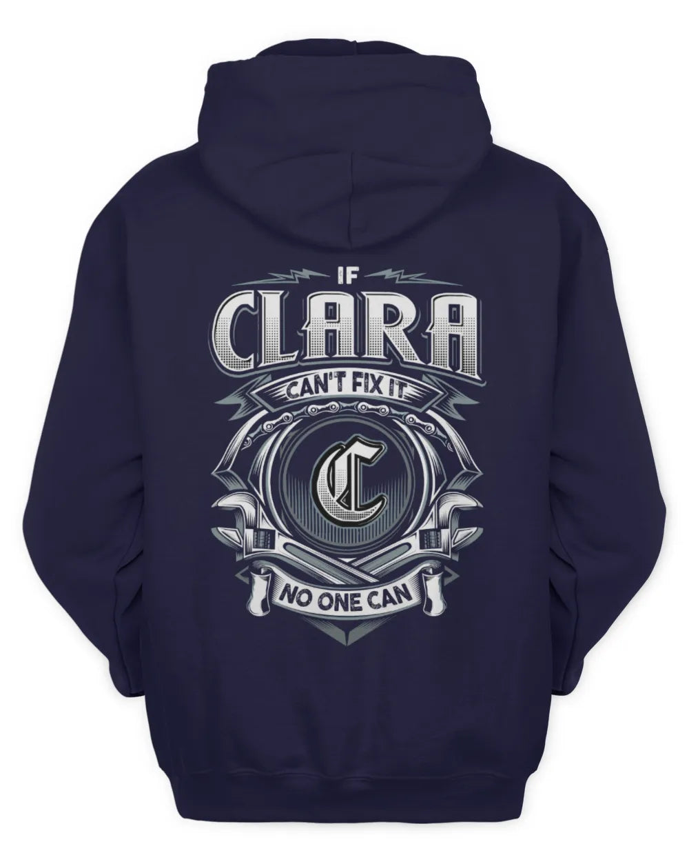 CLARA AP81-K4-626 - Personalized Ahmed Quote Apparel “If Ahmed Can't Fix It, No One Can” - Unisex Hoodie - Navy