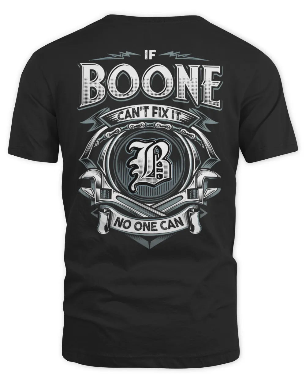 BOONE AP81-K4-626 - Personalized Ahmed Quote Apparel “If Ahmed Can't Fix It, No One Can” - Unisex Standard T-Shirt - Black