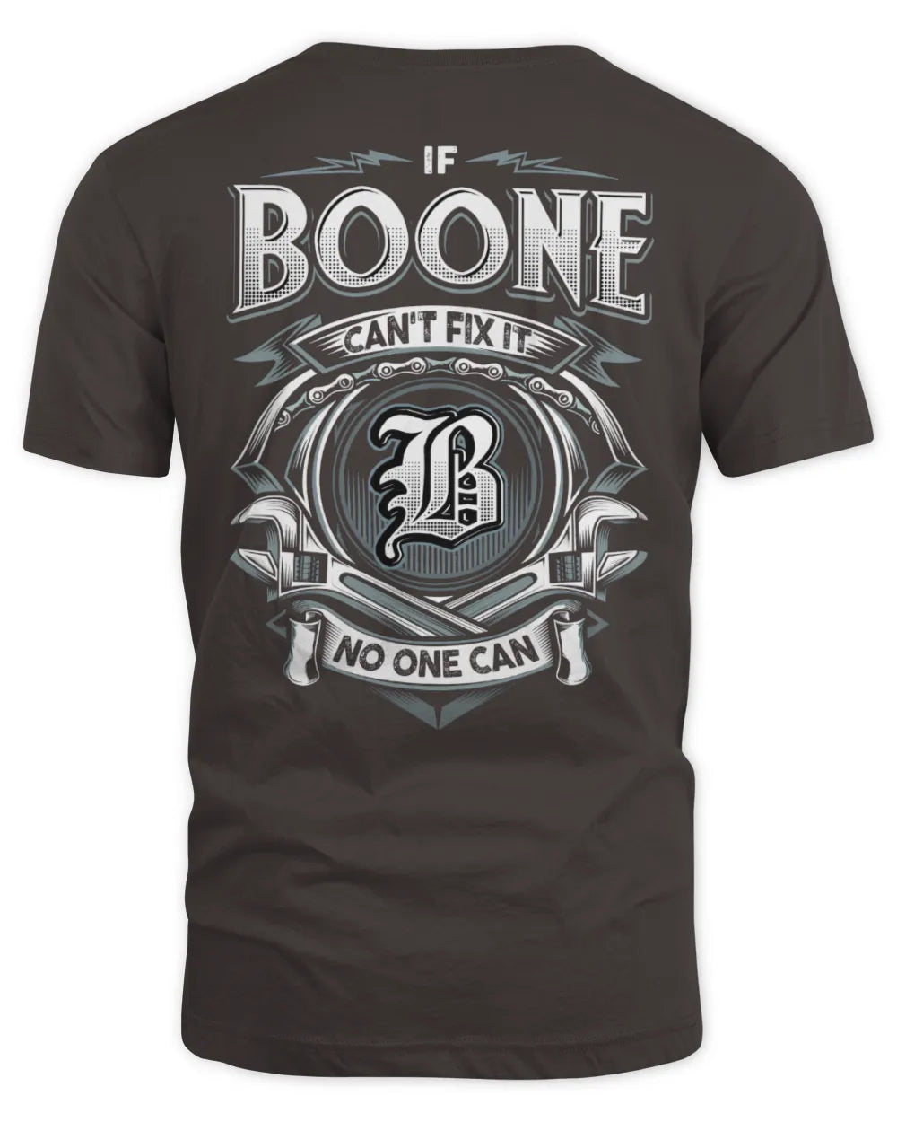 BOONE AP81-K4-626 - Personalized Ahmed Quote Apparel “If Ahmed Can't Fix It, No One Can” - Unisex Standard T-Shirt - Dark Chocolate