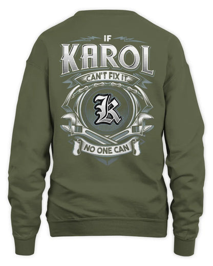 KAROL AP81-K4-626 - Personalized Ahmed Quote Apparel “If Ahmed Can't Fix It, No One Can” - Unisex Sweatshirt - Military Green