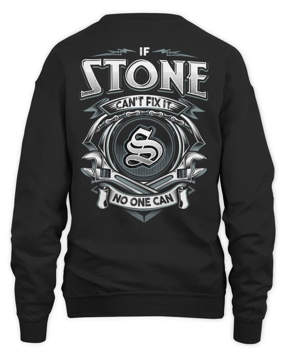 STONE AP81-K4-626 - Personalized Ahmed Quote Apparel “If Ahmed Can't Fix It, No One Can” - Unisex Sweatshirt - Black