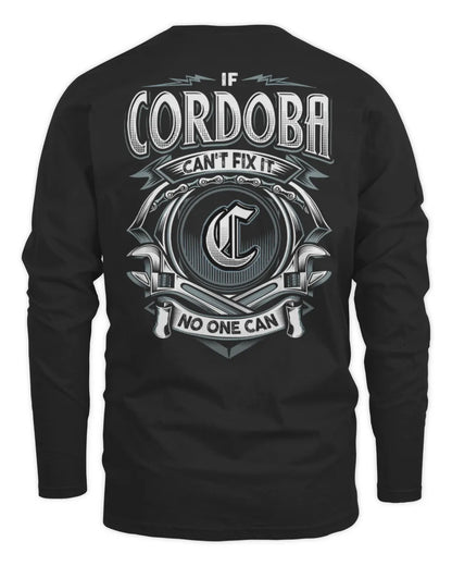 CORDOBA AP81-K4-626 - Personalized Ahmed Quote Apparel “If Ahmed Can't Fix It, No One Can” - Men's Long Sleeved T-Shirt - Black