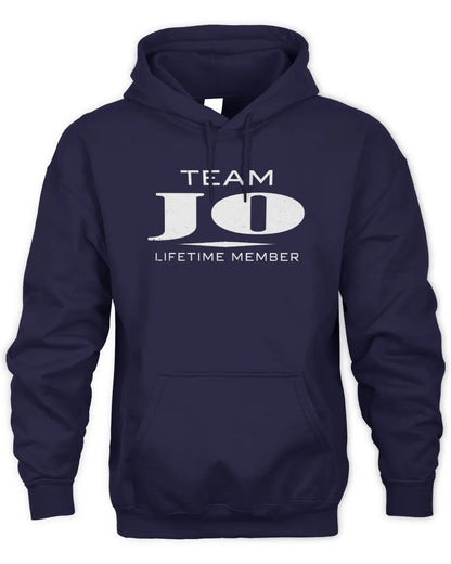 JO BL62-K4-128 - Personalized “Team NAME Lifetime Member” - Unisex Hoodie - Navy