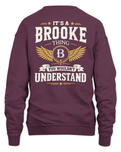 BROOKE KT06-M008 It’s a [NAME] Thing – You Wouldn’t Understand | Personalized Vintage T-Shirt - Unisex Sweatshirt - Maroon