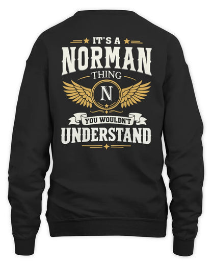NORMAN KT06-M008 It’s a [NAME] Thing – You Wouldn’t Understand | Personalized Vintage T-Shirt - Unisex Sweatshirt - Black