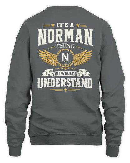 NORMAN KT06-M008 It’s a [NAME] Thing – You Wouldn’t Understand | Personalized Vintage T-Shirt - Unisex Sweatshirt - Charcoal