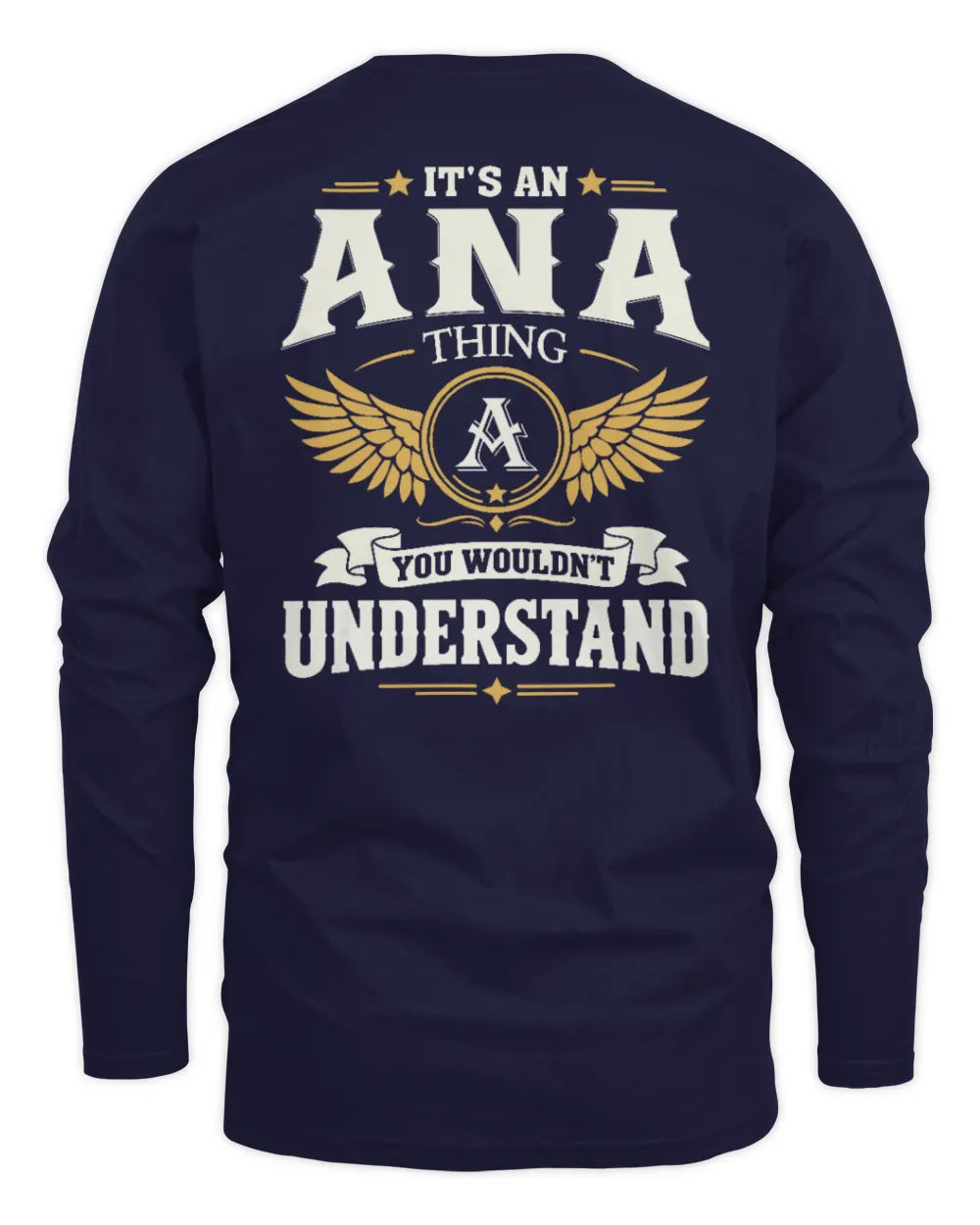 ANA KT06-M008 It’s a [NAME] Thing – You Wouldn’t Understand | Personalized Vintage T-Shirt - Men's Long Sleeved T-Shirt - Navy