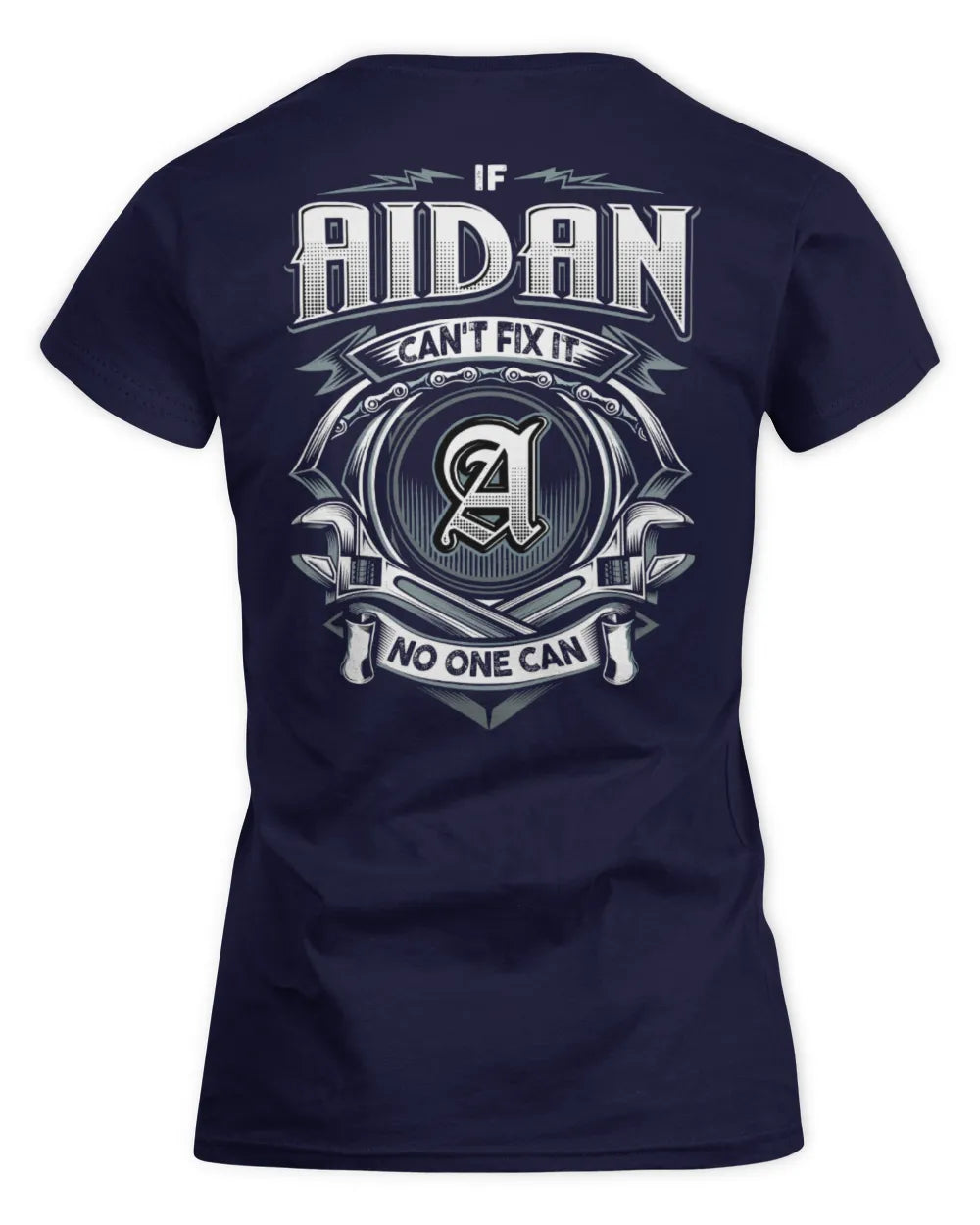 AIDAN AP81-K4-626 - Personalized Ahmed Quote Apparel “If Ahmed Can't Fix It, No One Can” - Women's Standard T-Shirt - Navy