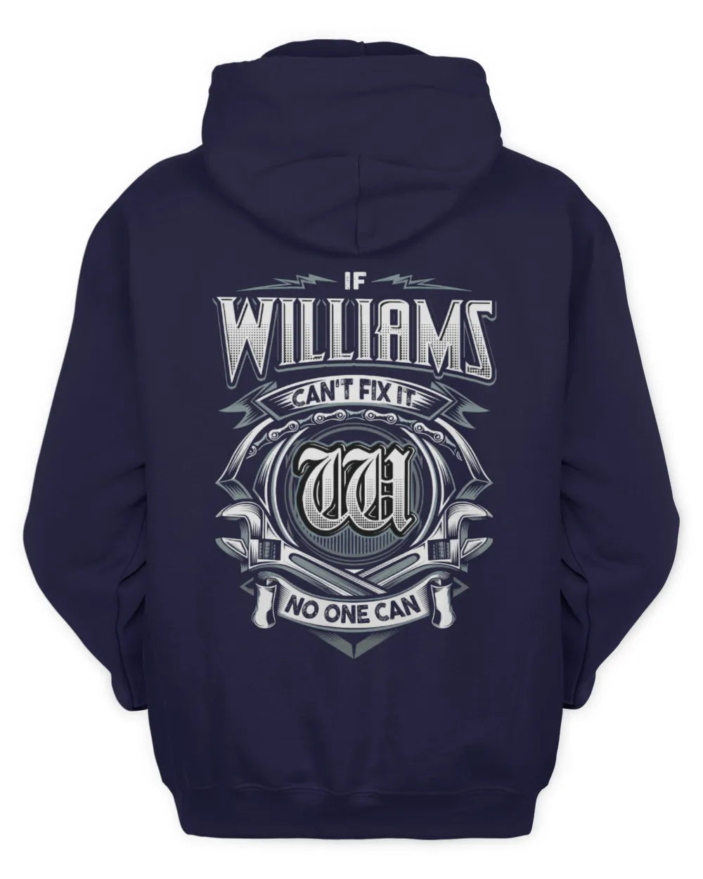 WILLIAMS AP81-K4-626 - Personalized Ahmed Quote Apparel “If Ahmed Can't Fix It, No One Can” - Unisex Hoodie - Navy