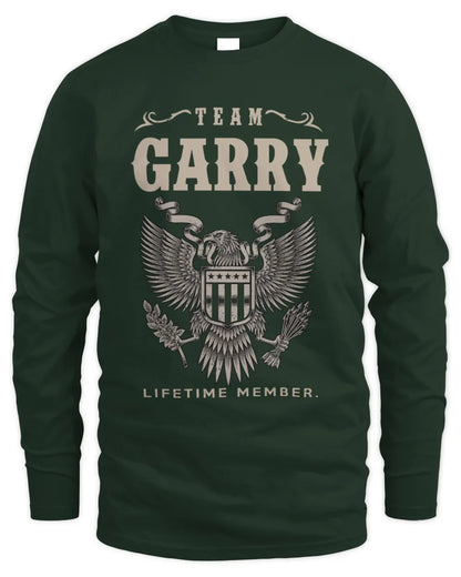 GARRY TP06-K82 – Personalized Classic Style Apparel “Team NAME Lifetime Member” - Men's Long Sleeved T-Shirt - Forest Green