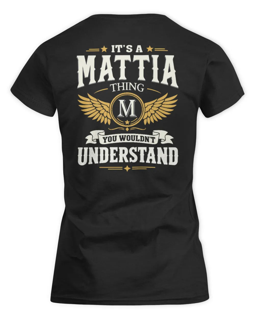 MATTIA KT06-M008 It’s a [NAME] Thing – You Wouldn’t Understand | Personalized Vintage T-Shirt - Women's Standard T-Shirt - Black