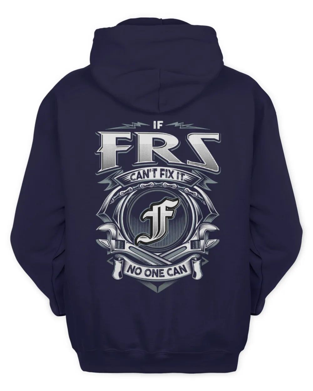 FRS AP81-K4-626 - Personalized Ahmed Quote Apparel “If Ahmed Can't Fix It, No One Can” - Unisex Hoodie - Navy