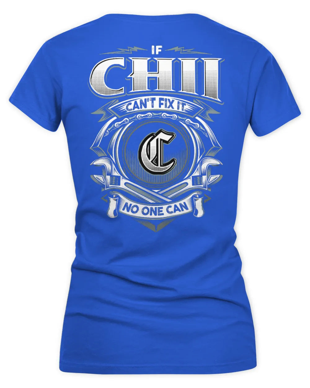 CHII AP81-K4-626 - Personalized Ahmed Quote Apparel “If Ahmed Can't Fix It, No One Can” - Women's V-Neck T-Shirt - Royal