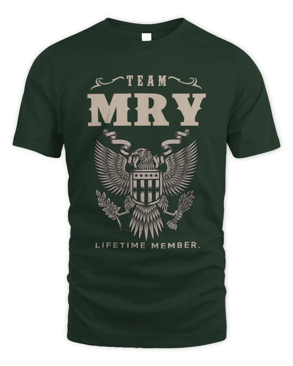 MRY TP06-K82 – Personalized Classic Style Apparel “Team NAME Lifetime Member” - Unisex Standard T-Shirt - Forest Green