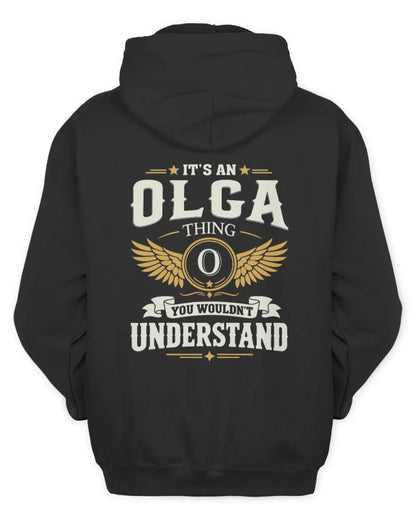 OLGA KT06-M008 It’s a [NAME] Thing – You Wouldn’t Understand | Personalized Vintage T-Shirt - Unisex Hoodie - Black