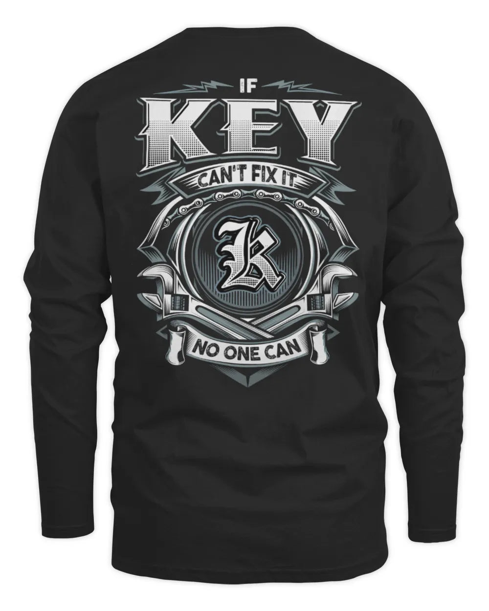 KEY AP81-K4-626 - Personalized Ahmed Quote Apparel “If Ahmed Can't Fix It, No One Can” - Men's Long Sleeved T-Shirt - Black
