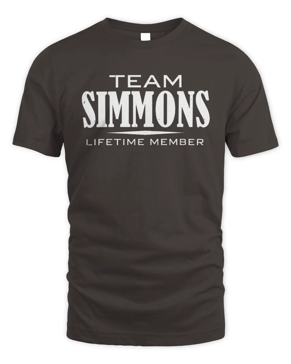 SIMMONS BL62-K4-128 - Personalized “Team NAME Lifetime Member” - Unisex Standard T-Shirt - Dark Chocolate