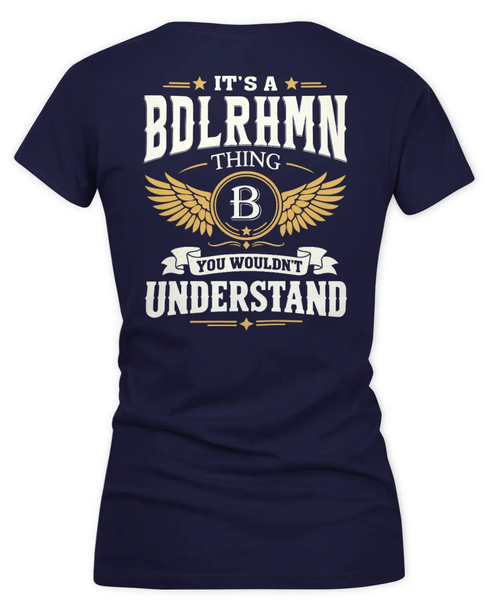 BDLRHMN KT06-M008 It’s a [NAME] Thing – You Wouldn’t Understand | Personalized Vintage T-Shirt - Women's V-Neck T-Shirt - Navy