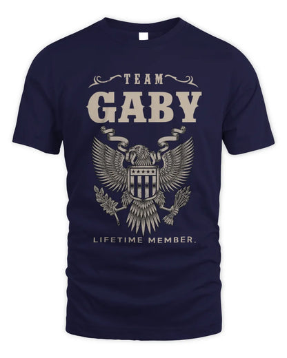 GABY TP06-K82 – Personalized Classic Style Apparel “Team NAME Lifetime Member” - Unisex Standard T-Shirt - Navy