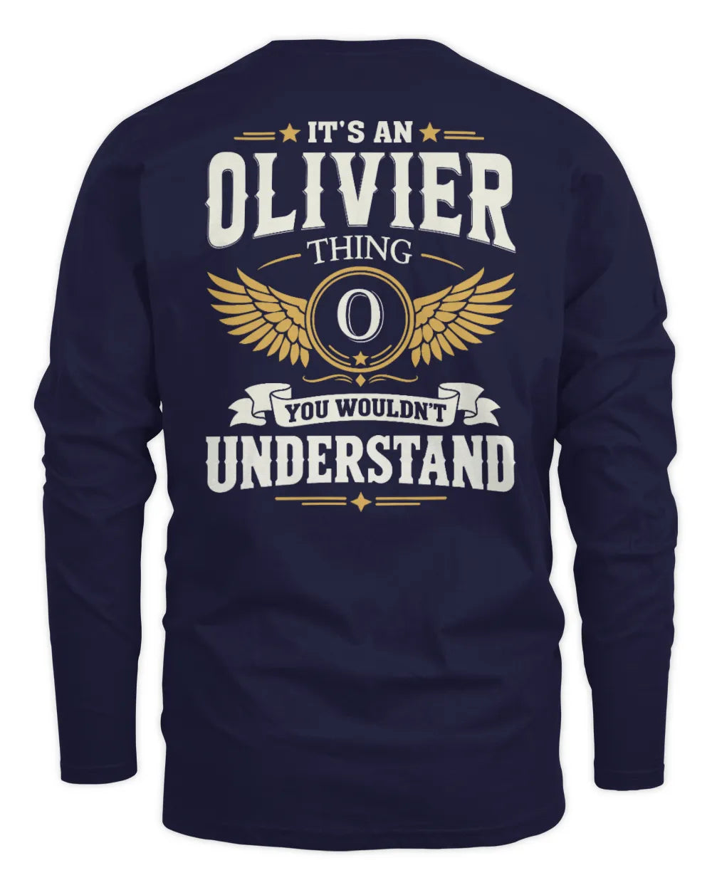 OLIVIER KT06-M008 It’s a [NAME] Thing – You Wouldn’t Understand | Personalized Vintage T-Shirt - Men's Long Sleeved T-Shirt - Navy