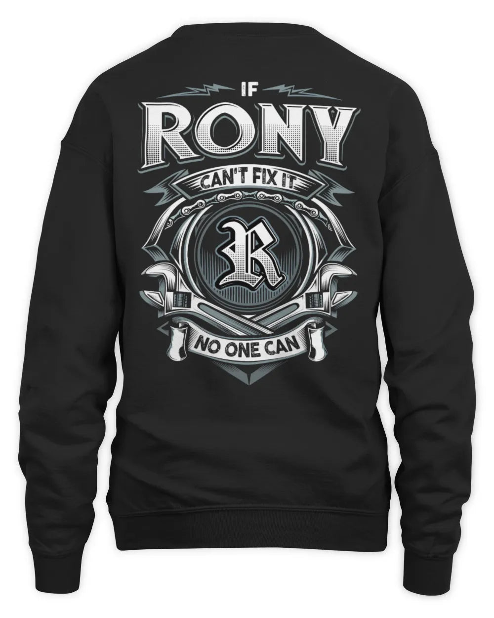 RONY AP81-K4-626 - Personalized Ahmed Quote Apparel “If Ahmed Can't Fix It, No One Can” - Unisex Sweatshirt - Black