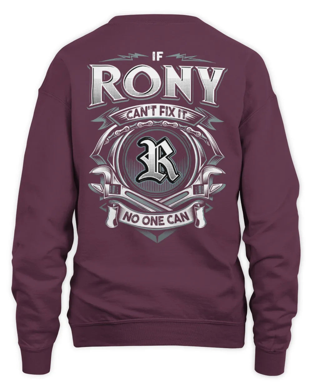 RONY AP81-K4-626 - Personalized Ahmed Quote Apparel “If Ahmed Can't Fix It, No One Can” - Unisex Sweatshirt - Maroon