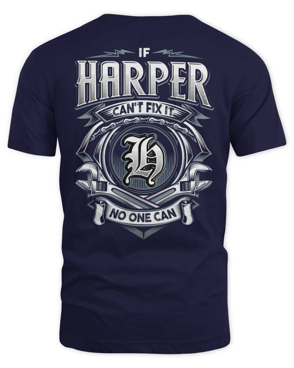 HARPER AP81-K4-626 - Personalized Ahmed Quote Apparel “If Ahmed Can't Fix It, No One Can” - Unisex Standard T-Shirt - Navy