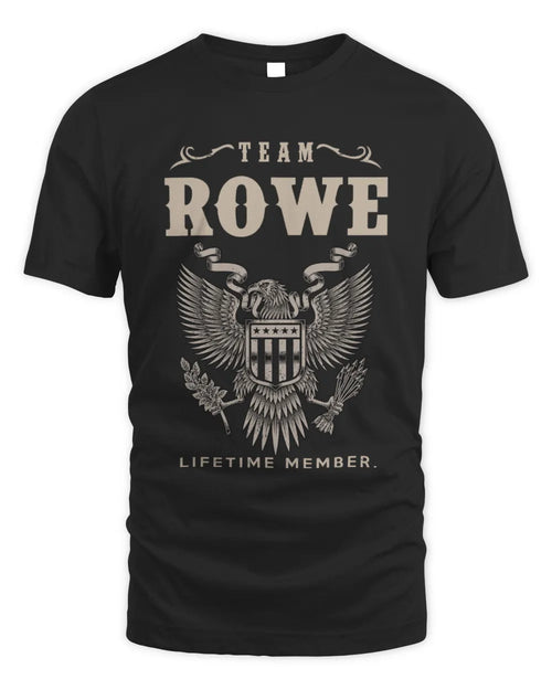 ROWE TP06-K82 – Personalized Classic Style Apparel “Team NAME Lifetime Member” - Unisex Standard T-Shirt - Black