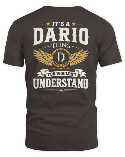 DARIO KT06-M008 It’s a [NAME] Thing – You Wouldn’t Understand | Personalized Vintage T-Shirt - Unisex Standard T-Shirt - Dark Chocolate