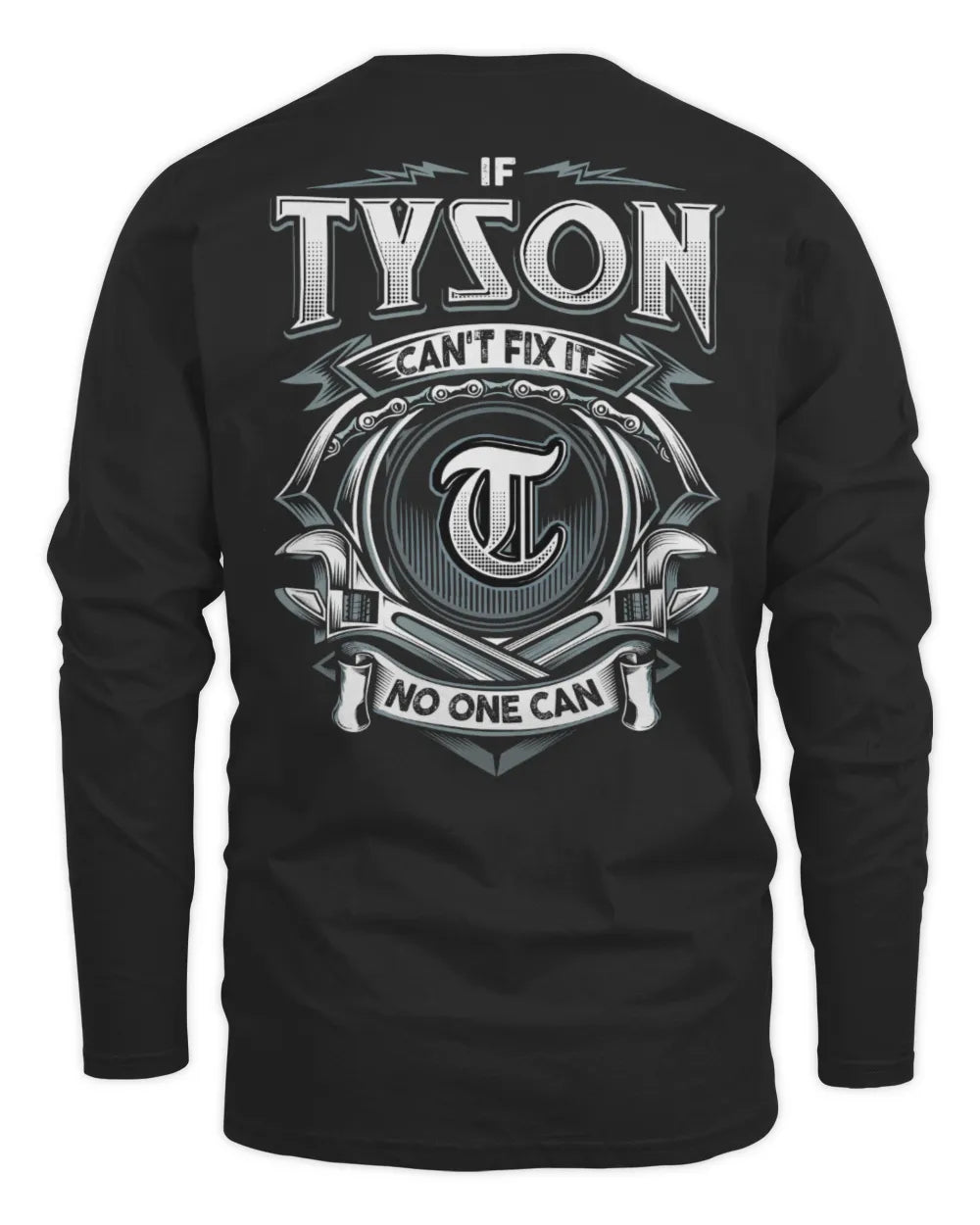 TYSON AP81-K4-626 - Personalized Ahmed Quote Apparel “If Ahmed Can't Fix It, No One Can” - Men's Long Sleeved T-Shirt - Black