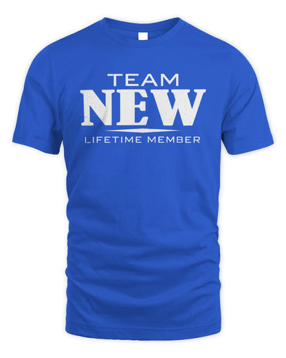 NEW BL62-K4-128 - Personalized “Team NAME Lifetime Member” - Unisex Standard T-Shirt - Royal