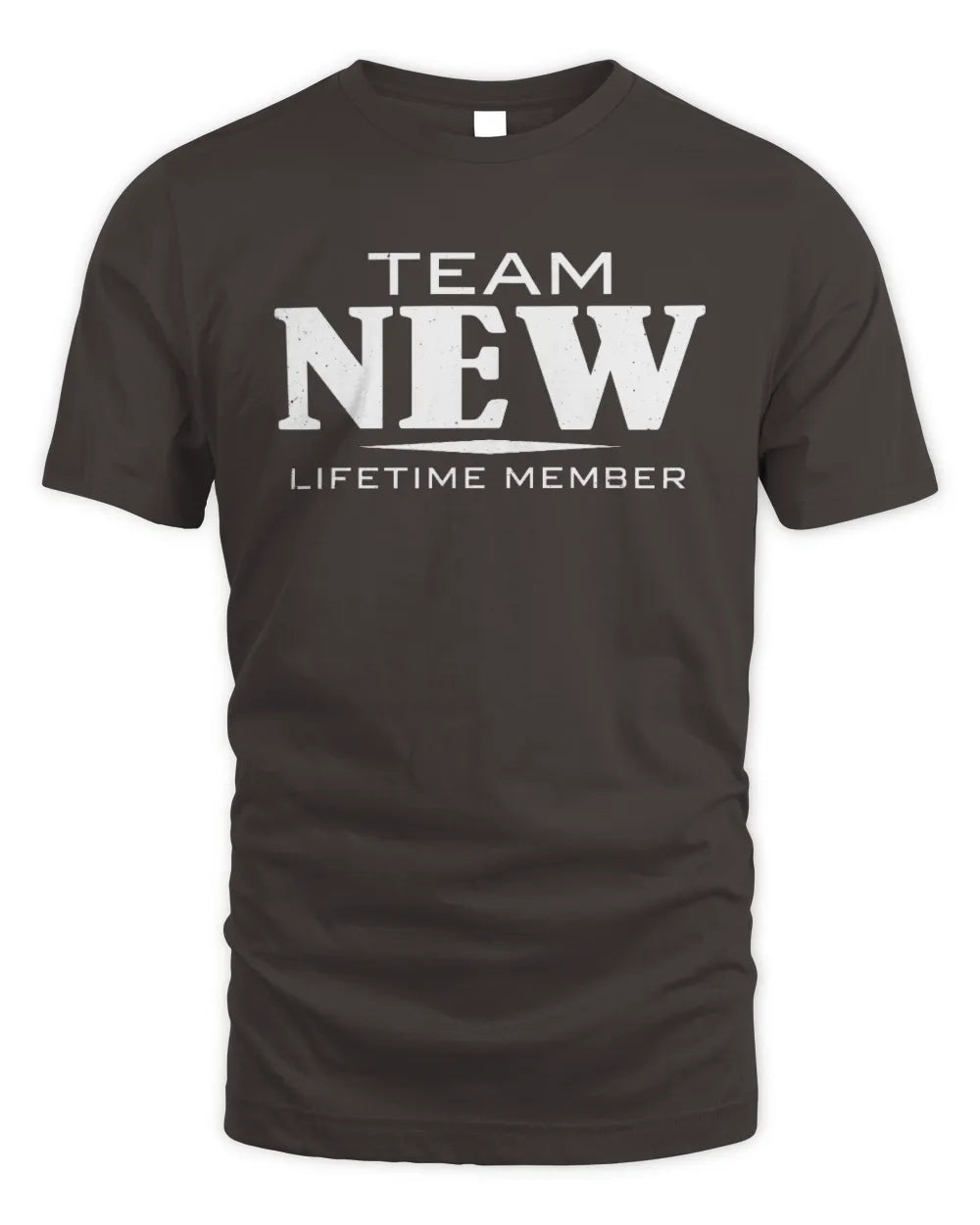 NEW BL62-K4-128 - Personalized “Team NAME Lifetime Member” - Unisex Standard T-Shirt - Dark Chocolate